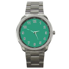 Teal Ocean Sport Metal Watch by snowwhitegirl