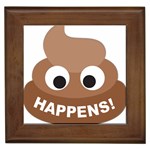 Poo Happens Framed Tiles Front