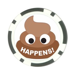 Poo Happens Poker Chip Card Guard by Vitalitee