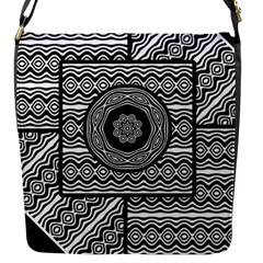 Wavy Panels Flap Messenger Bag (s) by linceazul