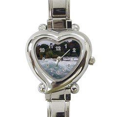 Sightseeing At Niagara Falls Heart Italian Charm Watch by canvasngiftshop