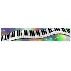 Piano Keys Music Colorful 3d Large Flano Scarf  by Nexatart