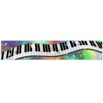 Piano Keys Music Colorful 3d Large Flano Scarf  Back