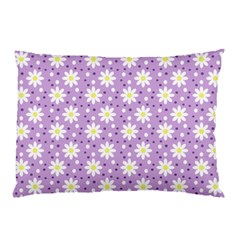 Daisy Dots Lilac Pillow Case by snowwhitegirl