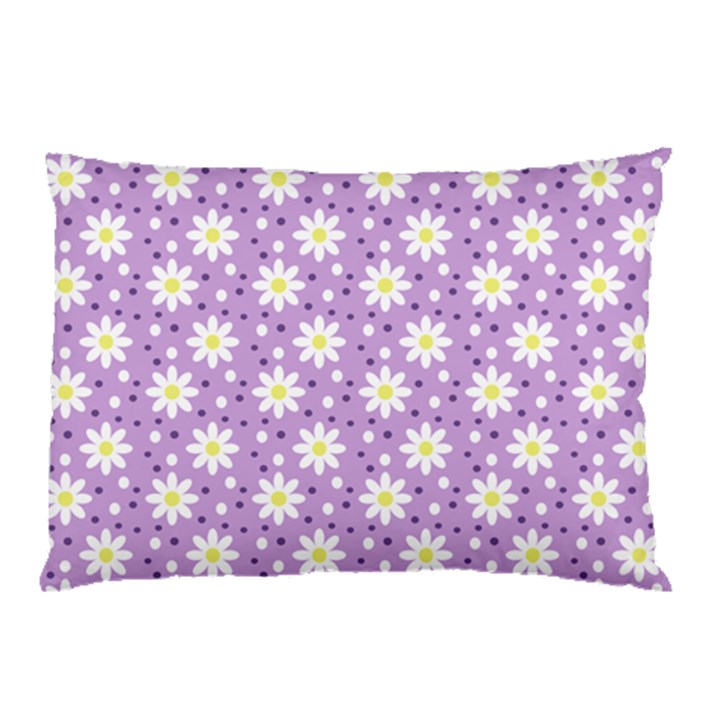 Daisy Dots Lilac Pillow Case