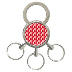 Daisy Dots Red 3-ring Key Chains by snowwhitegirl