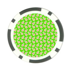 Square Flowers Green Poker Chip Card Guard (10 Pack) by snowwhitegirl