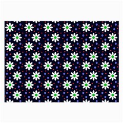 Daisy Dots Navy Blue Large Glasses Cloth by snowwhitegirl