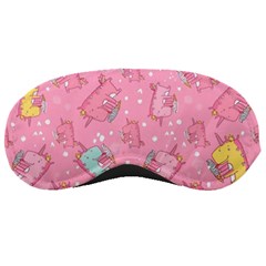 Unicorns Eating Ice Cream Pattern Sleeping Masks by Bigfootshirtshop