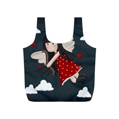 Cupid Girl Full Print Recycle Bags (s)  by Valentinaart