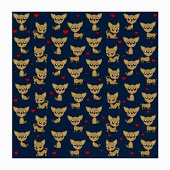 Chihuahua Pattern Medium Glasses Cloth (2-side) by Valentinaart