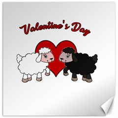 Valentines Day - Sheep  Canvas 16  X 16   by Valentinaart