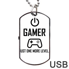 Gamer Dog Tag Usb Flash (one Side) by Valentinaart