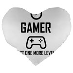 Gamer Large 19  Premium Heart Shape Cushions Back