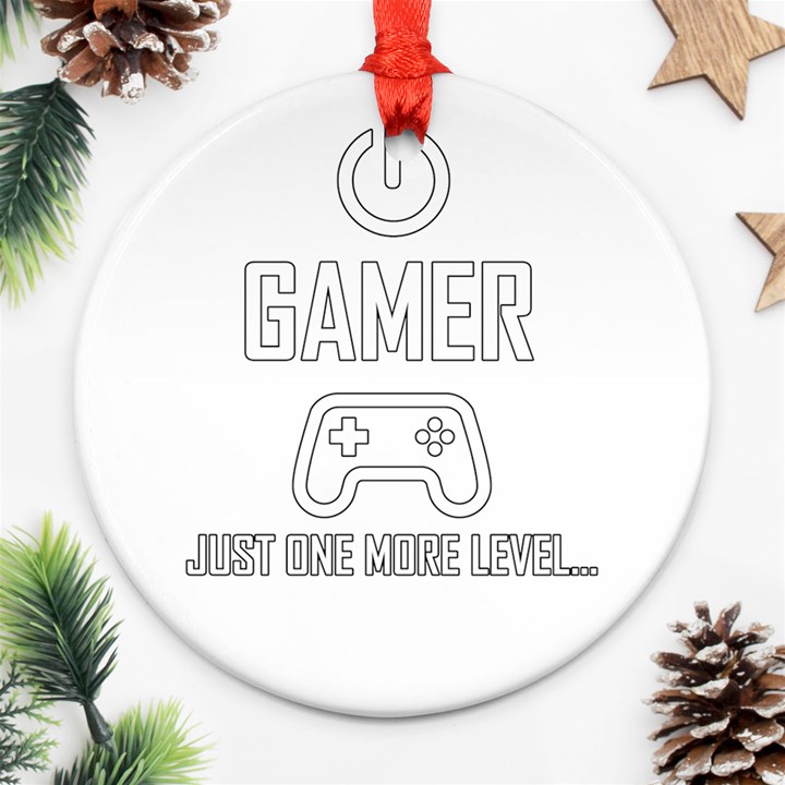 Gamer Round Ornament (Two Sides)