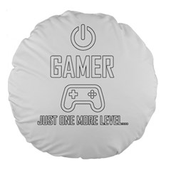 Gamer Large 18  Premium Flano Round Cushions by Valentinaart