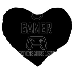 Gamer Large 19  Premium Heart Shape Cushions by Valentinaart