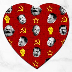 Communist Leaders Jigsaw Puzzle (heart) by Valentinaart