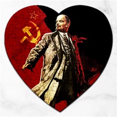 Lenin  Jigsaw Puzzle (heart) by Valentinaart