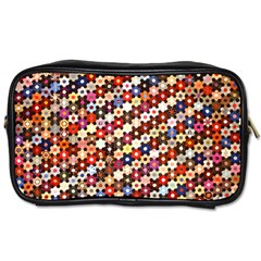 Mosaic Pattern Quilt Pattern Toiletries Bag (two Sides) by paulaoliveiradesign