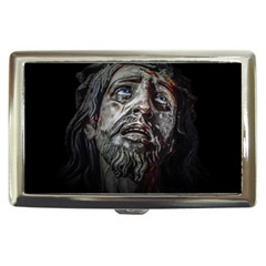 Jesuschrist Face Dark Poster Cigarette Money Cases by dflcprints