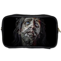 Jesuschrist Face Dark Poster Toiletries Bags 2-side by dflcprints