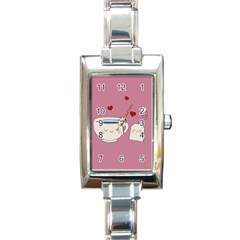 Cute Tea Rectangle Italian Charm Watch by Valentinaart