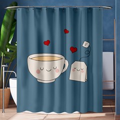 Cute Tea Shower Curtain 60  X 72  (medium)  by Valentinaart