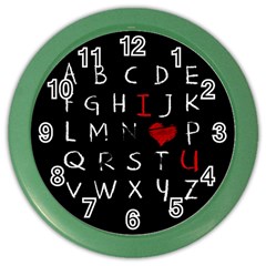 Love Alphabet Color Wall Clocks by Valentinaart