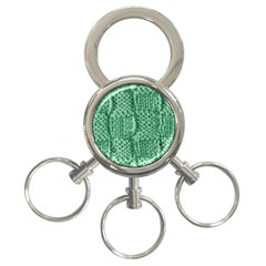 Knitted Wool Square Green 3-ring Key Chains by snowwhitegirl