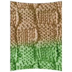 Knitted Wool Square Beige Green Back Support Cushion by snowwhitegirl