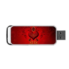 Wonderful Hearts, Kisses Portable Usb Flash (two Sides) by FantasyWorld7