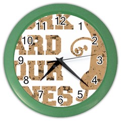 Work Hard Your Bones Color Wall Clocks by Melcu