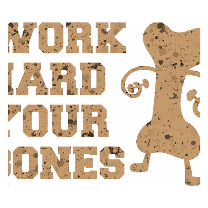 Work Hard Your Bones Double Sided Flano Blanket (Small) 