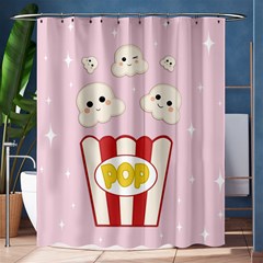 Cute Kawaii Popcorn Shower Curtain 60  X 72  (medium)  by Valentinaart