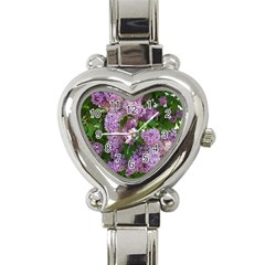 Lilacs 2 Heart Italian Charm Watch by dawnsiegler