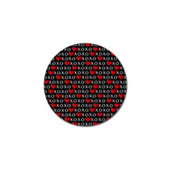 Xoxo Valentines Day Pattern Golf Ball Marker (10 Pack) by Valentinaart