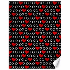 Xoxo Valentines Day Pattern Canvas 18  X 24   by Valentinaart