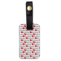 Xoxo Valentines Day Pattern Luggage Tags (one Side)  by Valentinaart