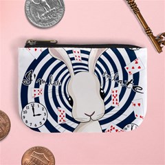 White Rabbit In Wonderland Mini Coin Purses by Valentinaart