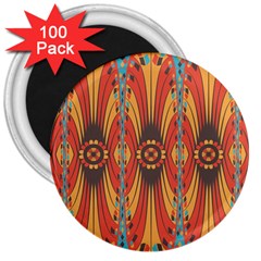 Geometric Extravaganza Pattern 3  Magnets (100 Pack) by linceazul