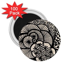 Background Abstract Beige Black 2 25  Magnets (100 Pack)  by Nexatart