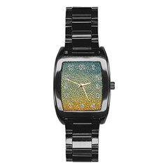 Background Cubism Mosaic Vintage Stainless Steel Barrel Watch by Nexatart