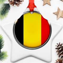 Belgium Flag Country Brussels Star Ornament (two Sides) by Nexatart