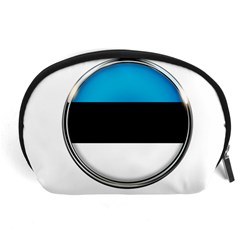 Estonia Country Flag Countries Accessory Pouches (large)  by Nexatart