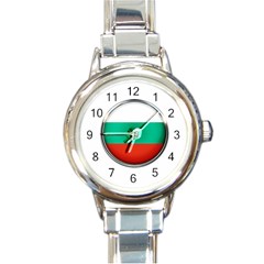 Bulgaria Country Nation Nationality Round Italian Charm Watch by Nexatart