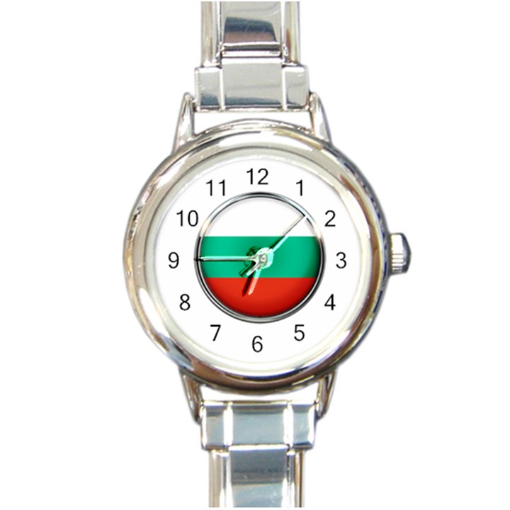 Bulgaria Country Nation Nationality Round Italian Charm Watch