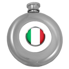 Italy Country Nation Flag Round Hip Flask (5 Oz) by Nexatart