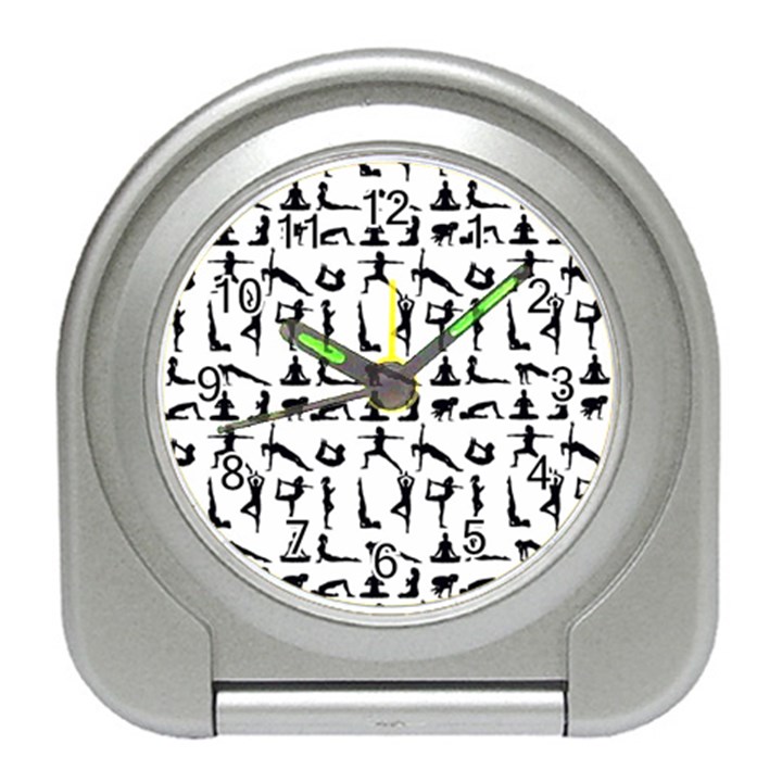 Yoga pattern Travel Alarm Clocks