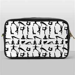 Yoga Pattern Toiletries Bags by Valentinaart